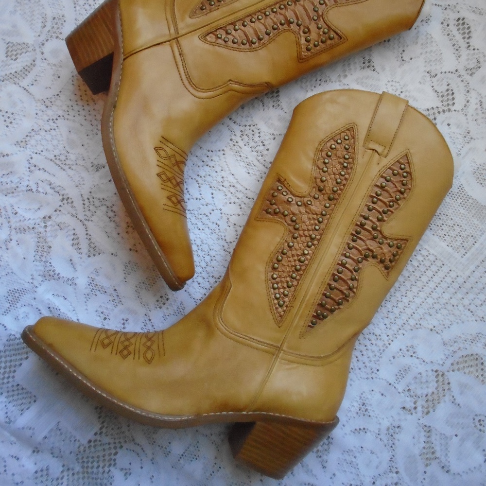 ZIGI New York Leather Western Boots NWOT